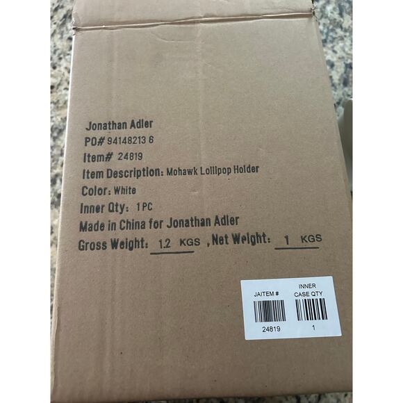 NIB Jonathan Adler Mohawk Lollipop Holder, White - Picture 6 of 6